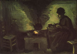 Vincent Van Gogh Peasant Woman Near the Hearth